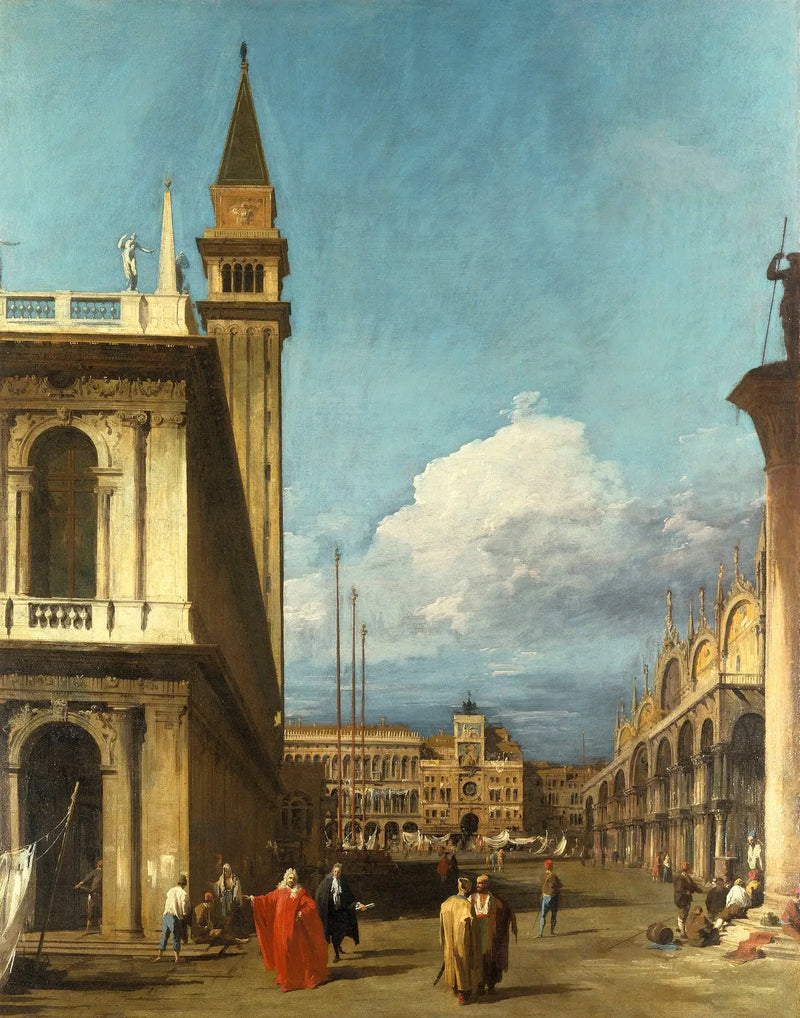 Venecia: la Piazzetta hacia la Torre dell'Orologio - Canaletto