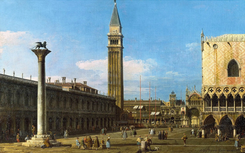 Venecia: la Piazzetta hacia la Torre dell'Orologio - Canaletto