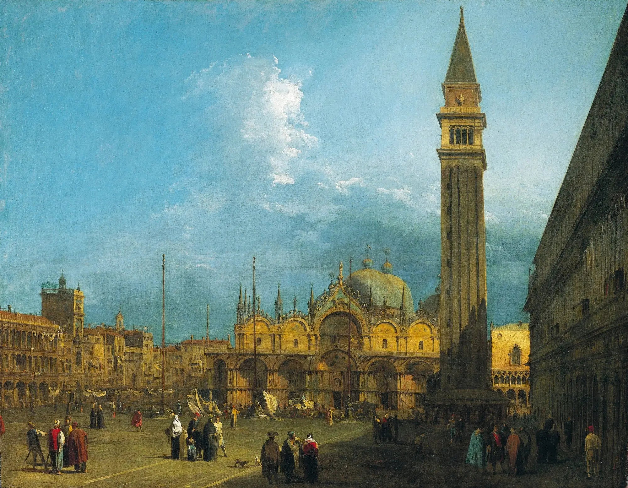 Venise: la place Saint-Marc avec la basilique et le campanile - Canaletto - Alpha Reproduction