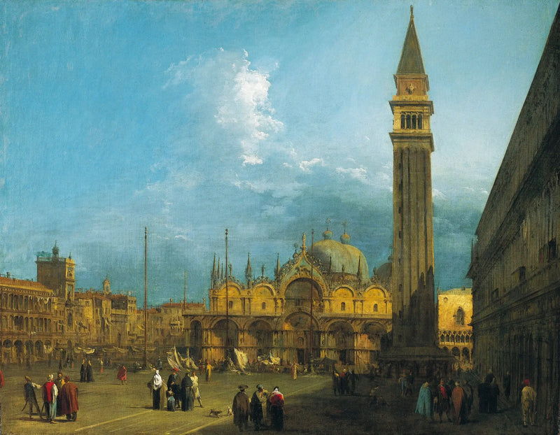 Venecia: la plaza de San Marcos con la basílica y el campanile - Canaletto