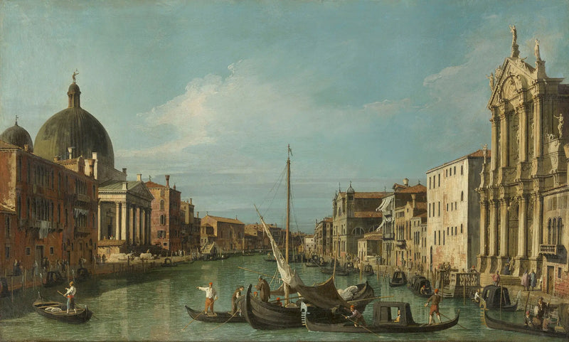 Venecia: el Gran Canal con los Scalzi y San Simeone Piccolo - Canaletto