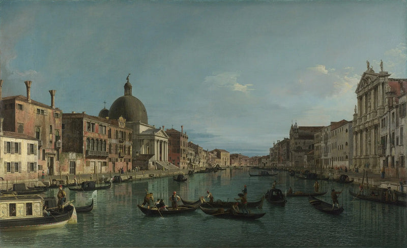 Venecia: el Gran Canal con San Simeone Piccolo - Canaletto