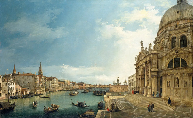 Venecia: El Gran Canal con Santa Maria della Salute, hacia el bacino - Canaletto