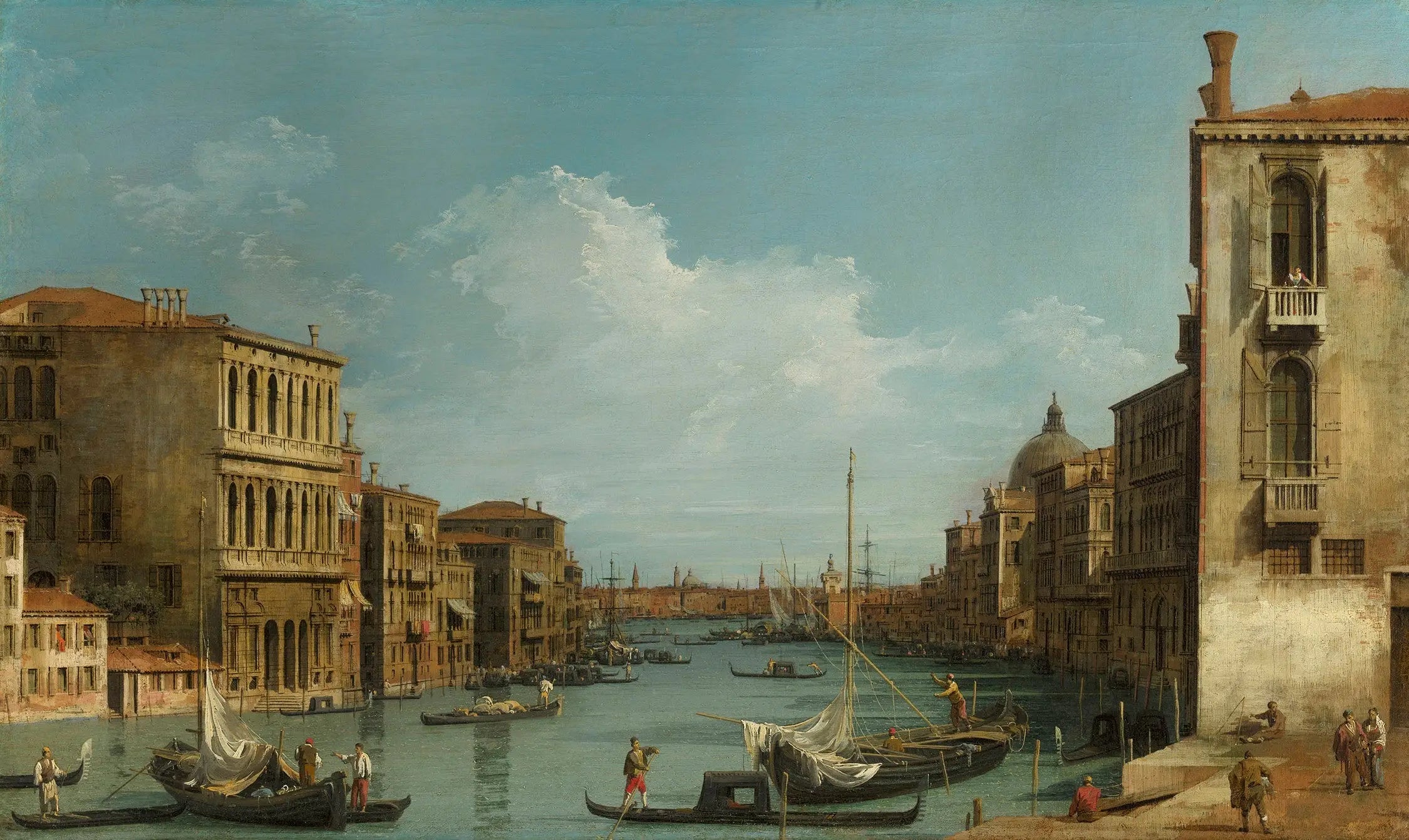 Venise: le Grand Canal du campo San Vio vers le bacino - Canaletto - Alpha Reproduction