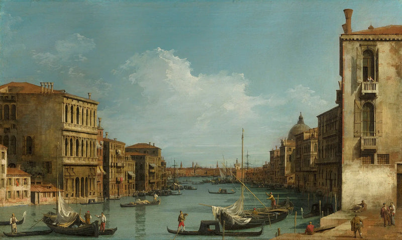 Venecia: el Gran Canal del campo San Vio hacia el bacino - Canaletto