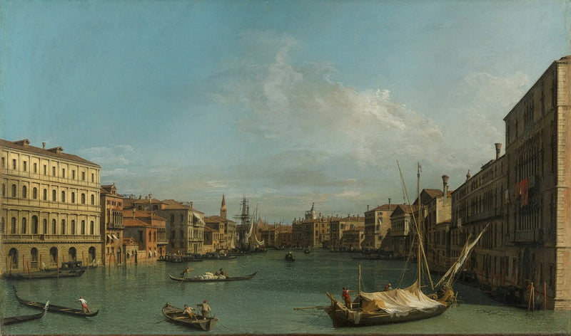 Venecia: el Gran Canal del palacio Foscari hacia la Carità - Canaletto