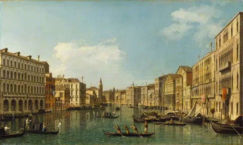 Venecia: el Gran Canal del Palacio Foscari en la Carità - Canaletto