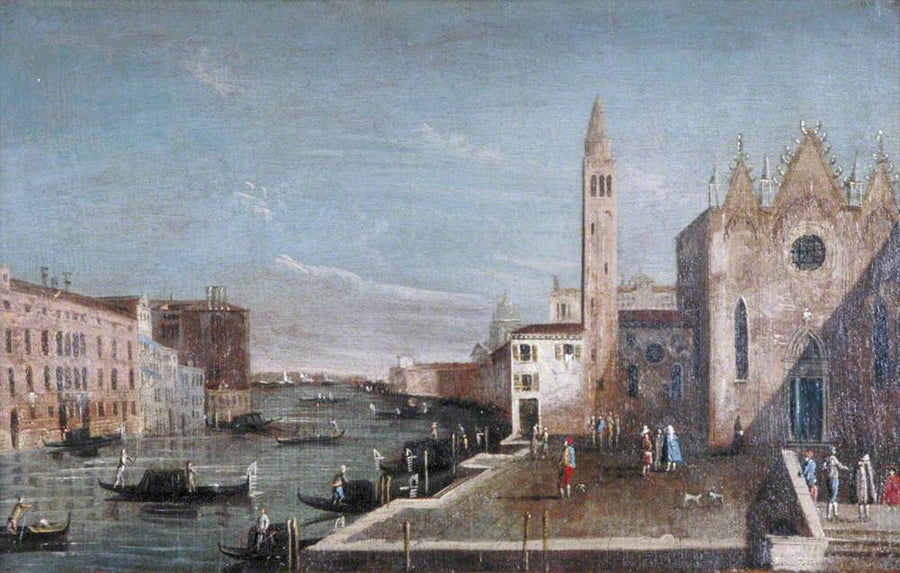 Venecia: el Gran Canal hacia el sur desde Santa Maria della Carità hacia el Bacino di San Marco - Francesco Guardi