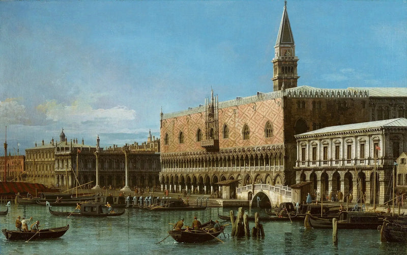 Venecia: el Molo con las prisiones y el palacio del Dogo - Canaletto