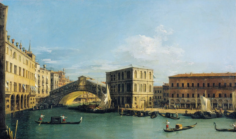 Venecia: el puente de Rialto hacia el norte - Canaletto