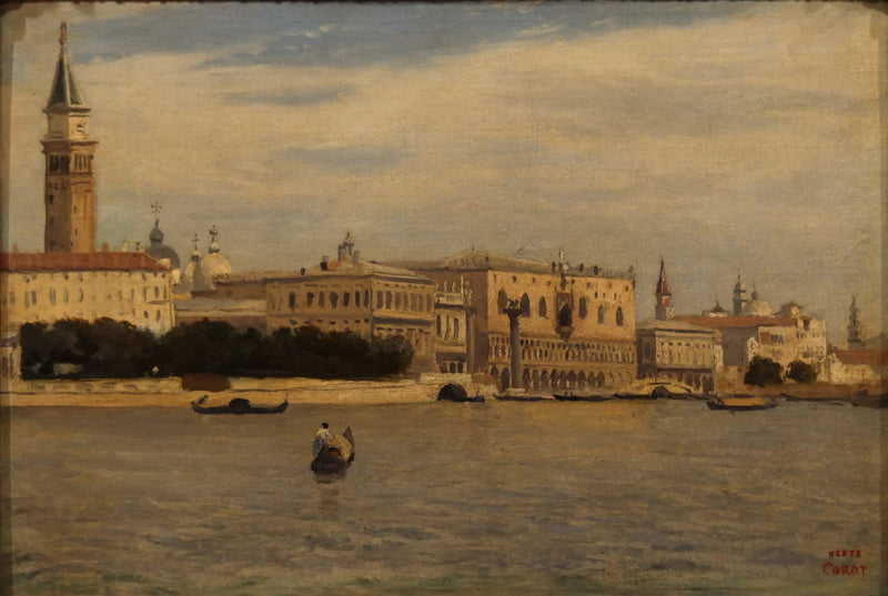 Venecia, los muelles vistos desde la Aduana marítima - Jean-Baptiste Camille Corot