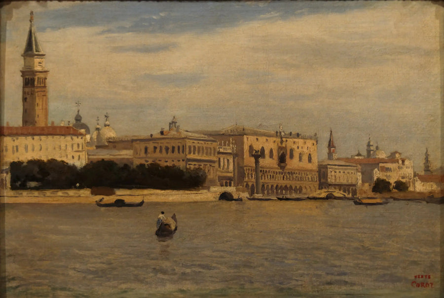 Venecia, los muelles vistos desde la Aduana marítima - Jean-Baptiste Camille Corot