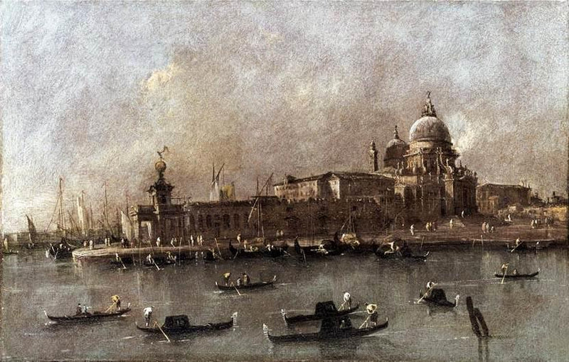 Venecia: una vista de la entrada del Gran Canal - Francesco Guardi