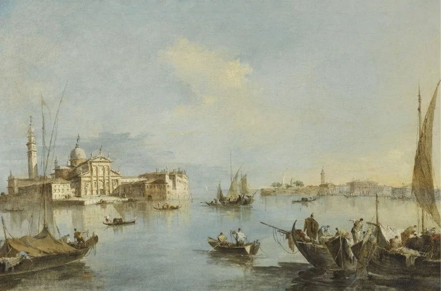 Venecia, vista de la iglesia de San Giorgio Maggiore con el final de la Giudecca - Francesco Guardi