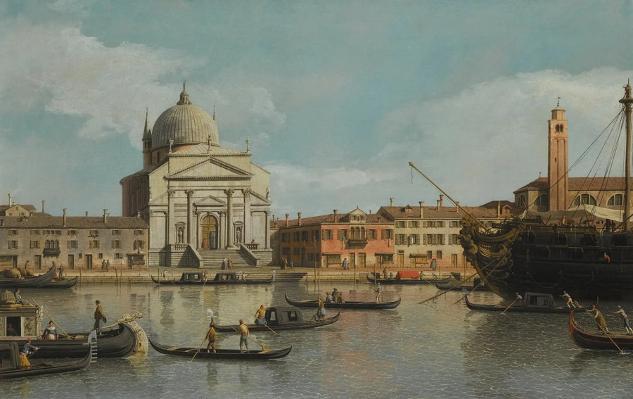 Venecia, vista de las iglesias del Redentore y San Giacomo - Canaletto