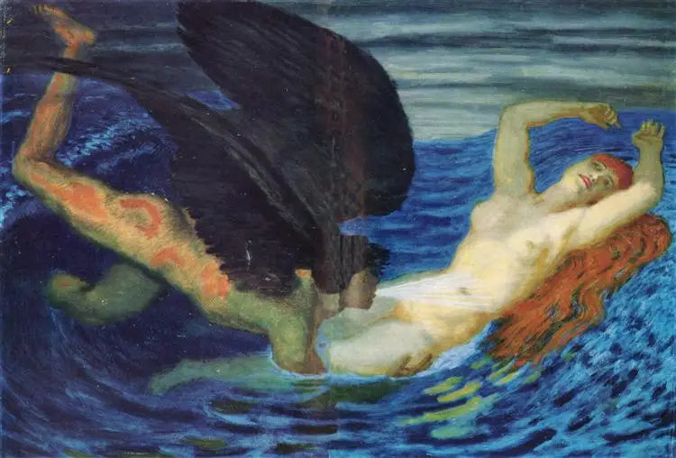 Viento y olas - Franz Von Stuck