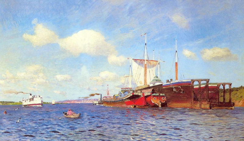 Viento fresco. El Volga - Isaac Levitan