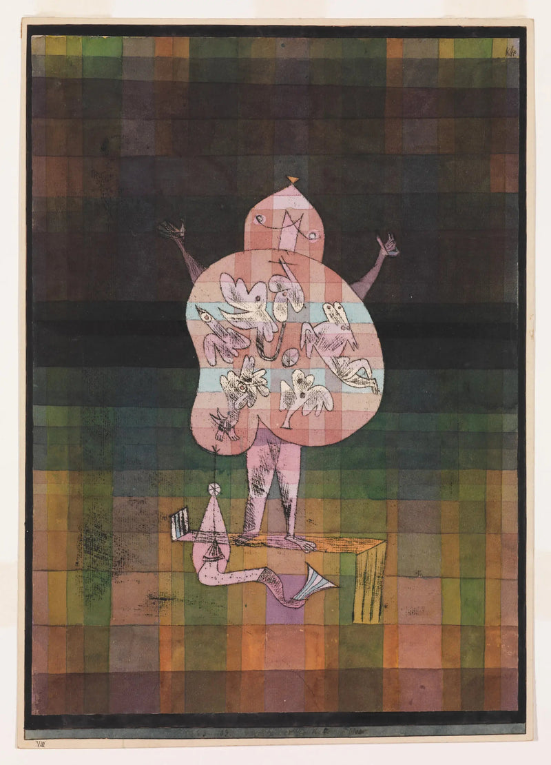 Ventrílocuo y pregonero en la tierra baldía - Paul Klee