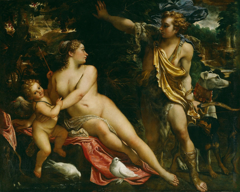 Venus, Adonis y Cupido - Annibale Carracci