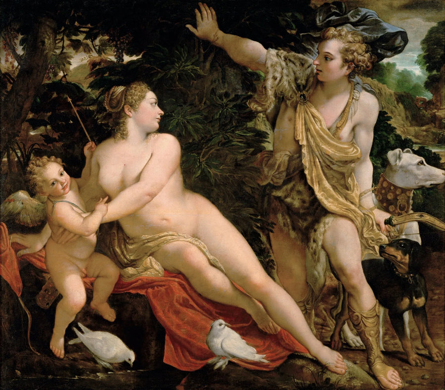 Venus, Adonis y Cupido - Annibale Carracci