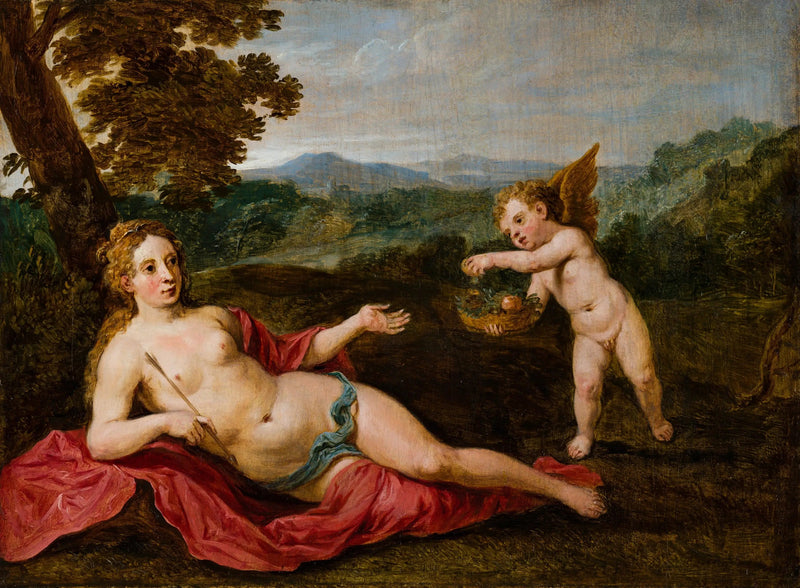 Venus con Cupido - David Teniers el Joven