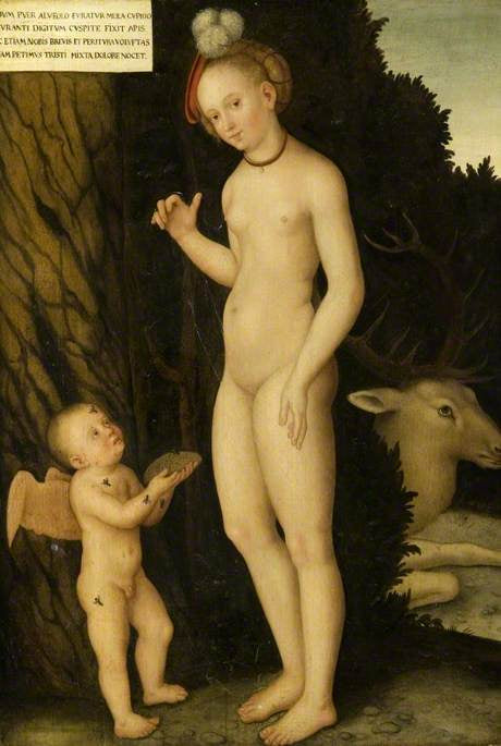 Venus con Cupido, el ladrón de miel - Lucas Cranach el Viejo