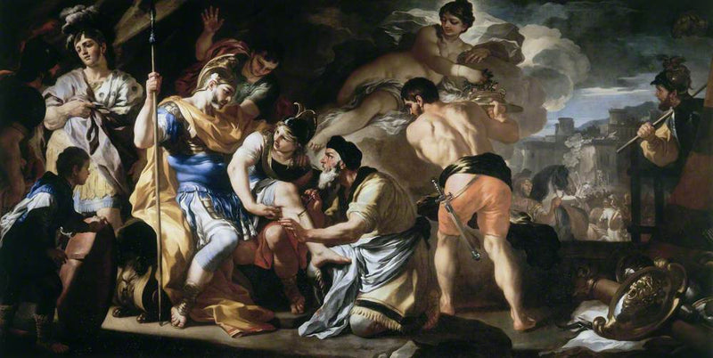 Venus con Iapige cuidando a Eneas herido - Francesco Solimena