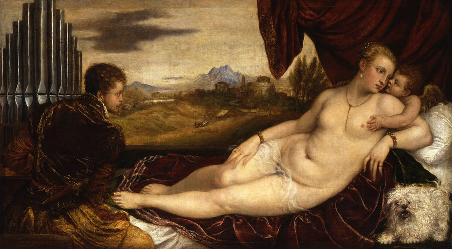 Venus con el organista - Tiziano