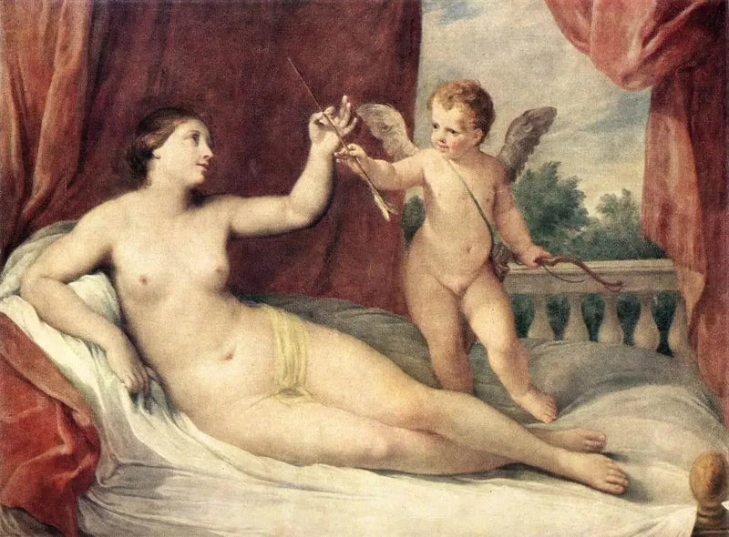 Venus tumbada con Cupido - Guido Reni