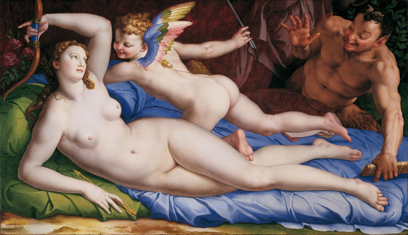 Venus, Cupido y Satiro - Bronzino