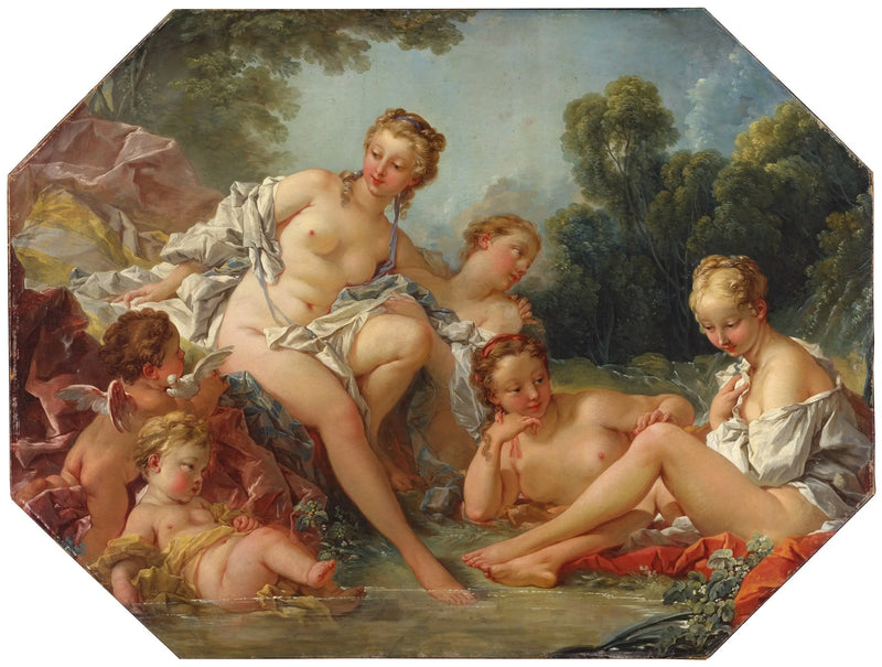 Venus en su baño rodeada de ninfas y amorcillos - François Boucher