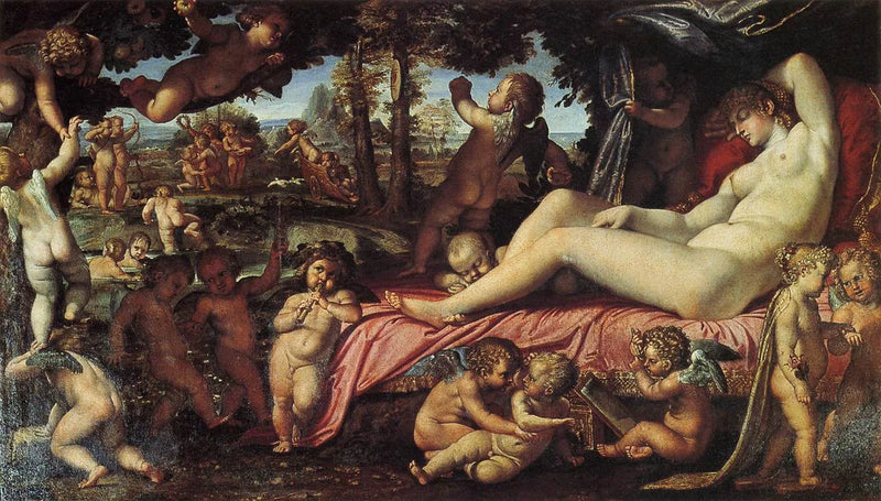 Venus dormida con amorcillos - Annibale Carracci