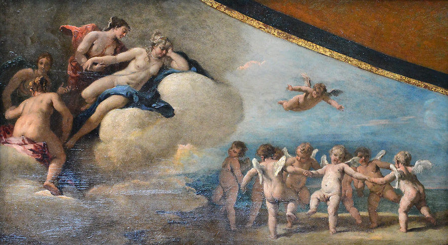 Venus rodeada de ninfas observando una ronda de Amores - Sebastiano Ricci