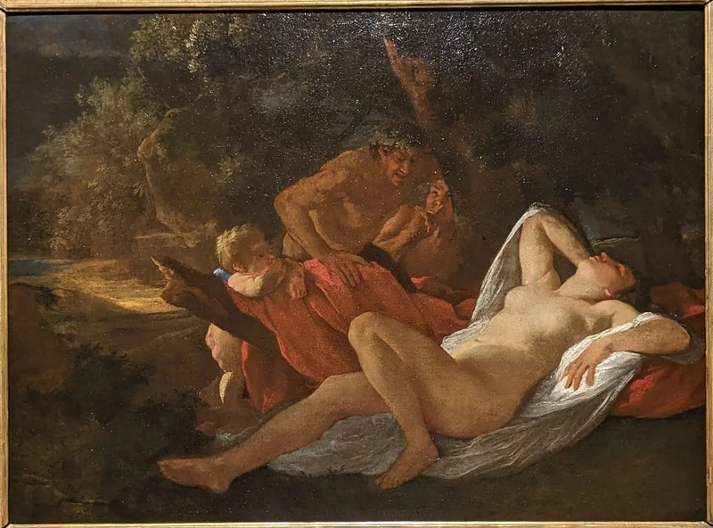 Venus espiada por dos sátiros - Nicolas Poussin
