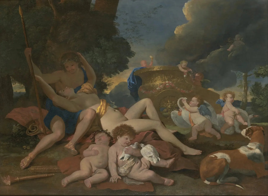 Venus y Adonis - Nicolas Poussin
