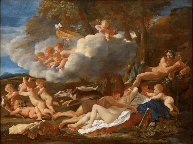 Venus y Adonis - Nicolas Poussin