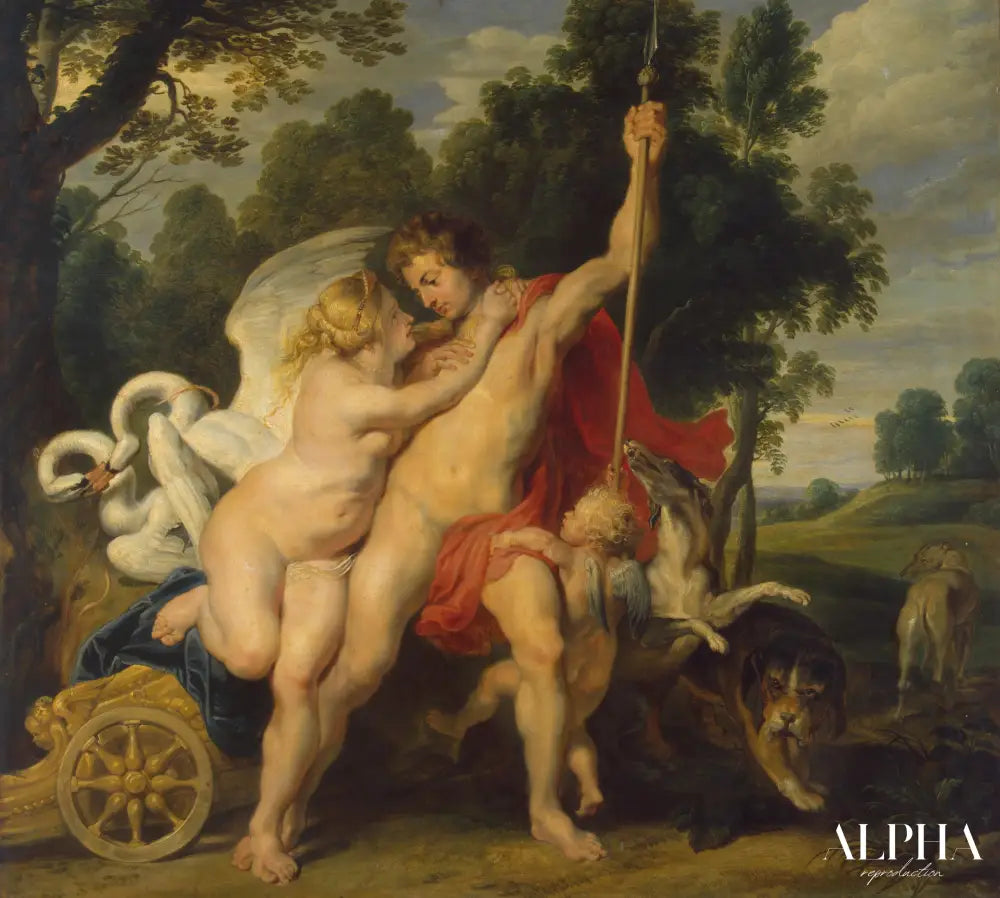 Vénus et Adonis - Peter Paul Rubens - Reproductions de tableaux et peintures haut de gamme