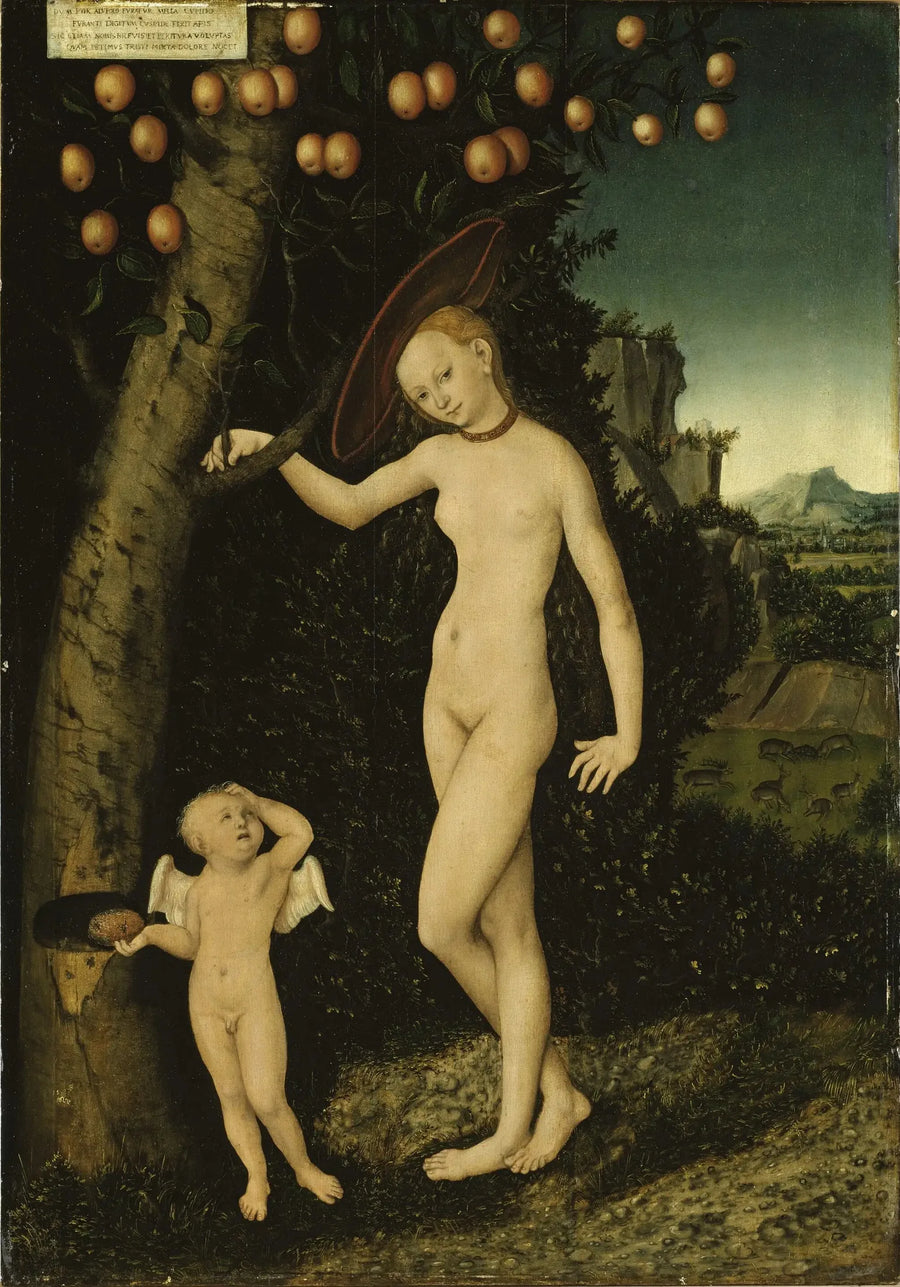 Venus y Cupido en ladrón de miel - Lucas Cranach el Viejo