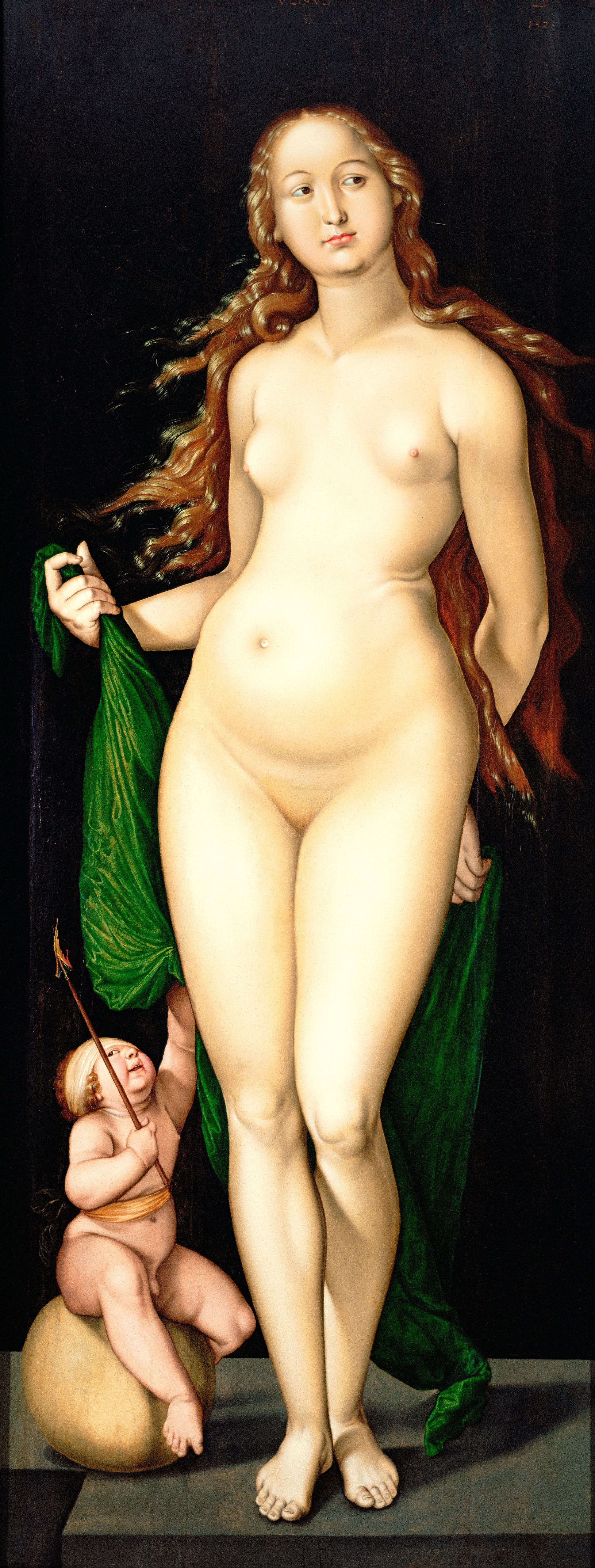Vénus et l'Amour - Hans Baldung Grien image 1 copie peinte à la main à l’huile
