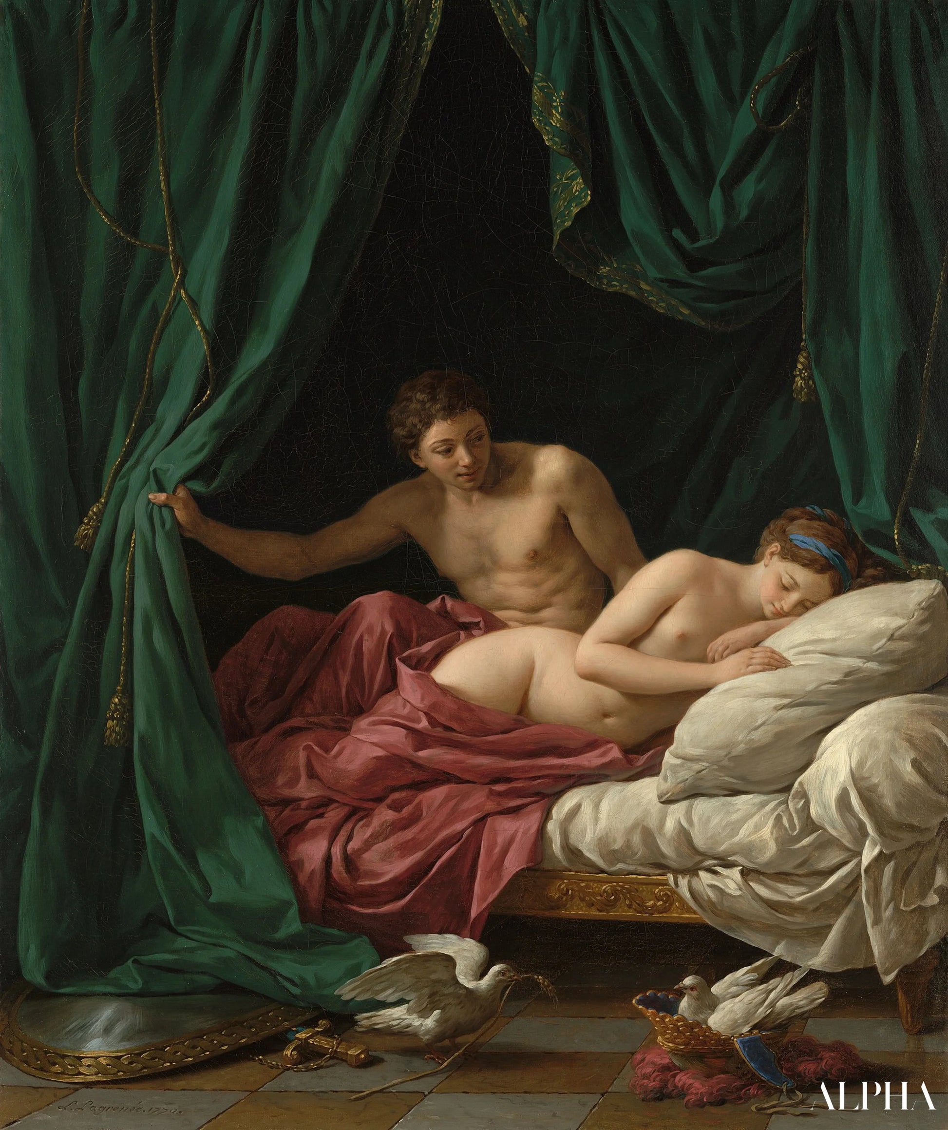 Vénus et Mars - Louis Jean François Lagrenée - Reproductions de tableaux et peintures haut de gamme