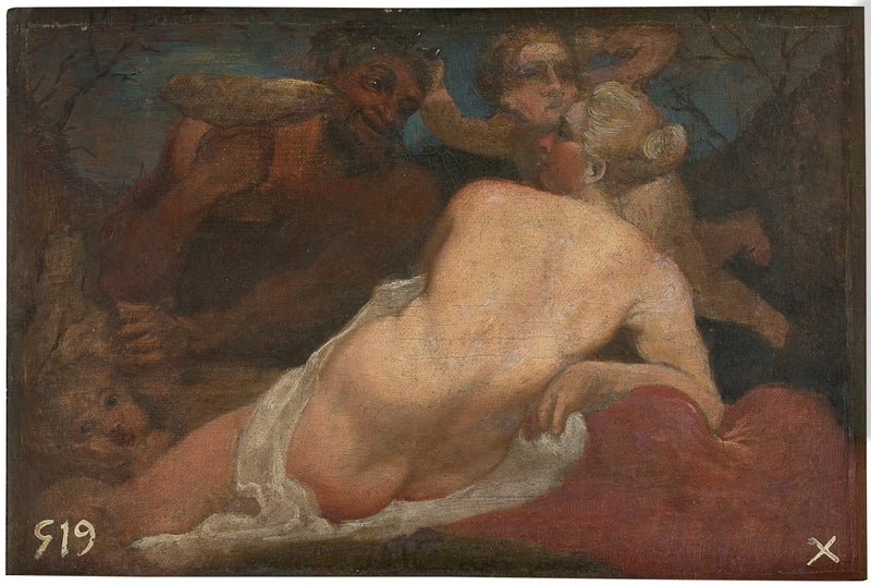 Venus y un sátiro - Annibale Carracci