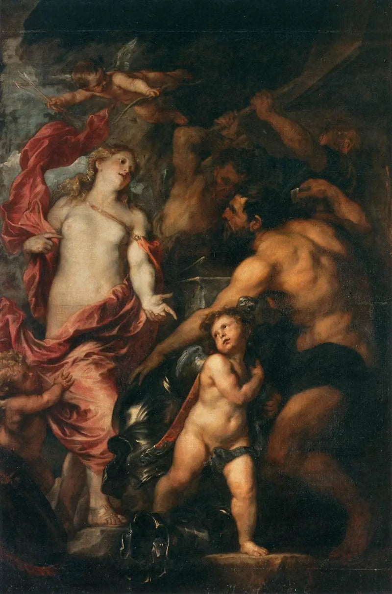 Venus hace forjar por Vulcano armas para su hijo Eneas - Antoine van Dyck