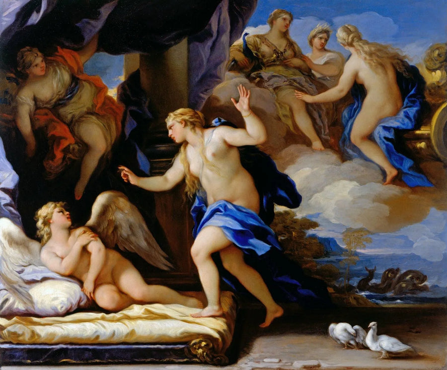 Venus furiosa con Cupido - Luca Giordano