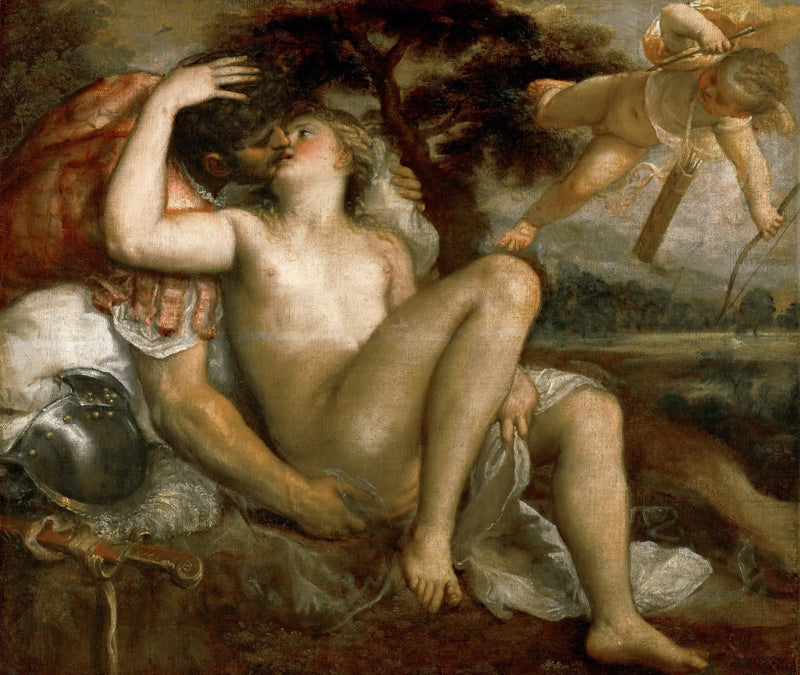 Venus, Marte y Cupido - Tiziano