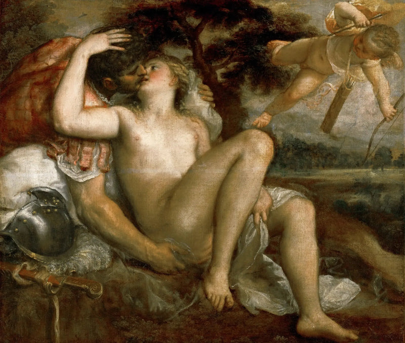 Venus, Marte y Cupido - Tiziano