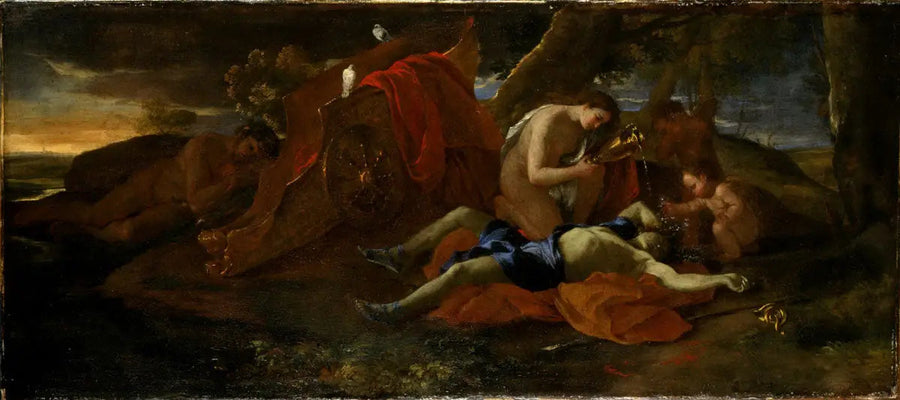 Venus llorando a Adonis - Nicolas Poussin