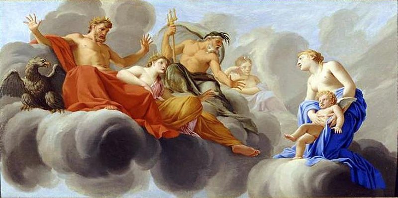 Venus presenta el amor a Júpiter - Eustache Le Sueur