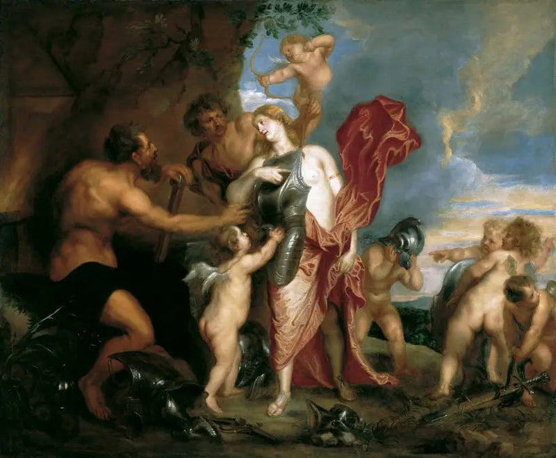 Venus recibiendo las armas de Eneas de Vulcano - Antoine van Dyck