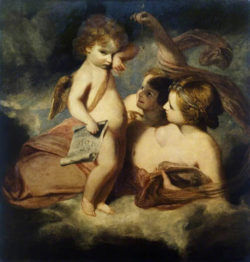 Venus reprende a Cupido por haber aprendido a lanzar cuentas - Joshua Reynolds