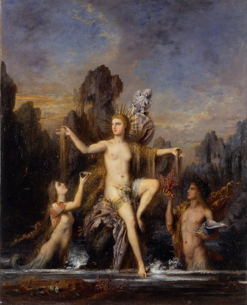 Venus emergiendo del agua - Gustave Moreau